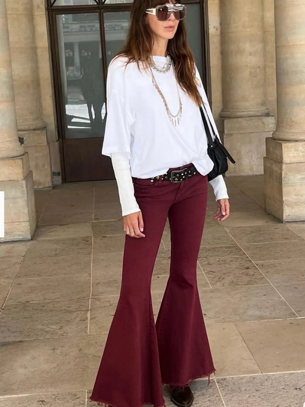 We the Free Women’s low-rise burgundy flared jeans by free people